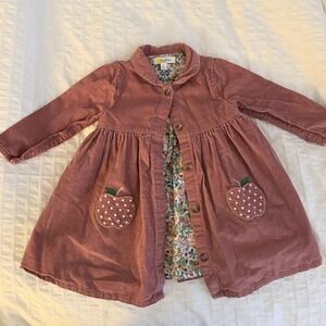 Baby Boden Cord Appliqué Dress (Size 6-13 months)